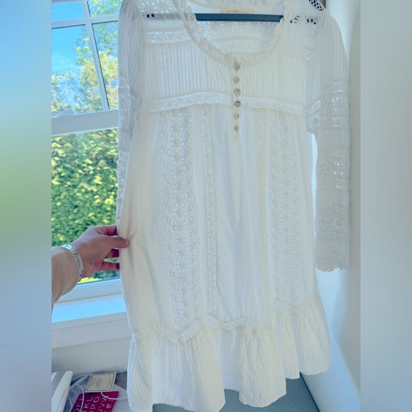 LoveShackFancy Summer White Lace Mini Dress XS worn once EXCELLENT CONDITION - Picture 7 of 11